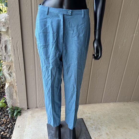Vintage Pendleton Wool Petite Pants Size 10 Classics 100% Virgin‎ Wool Blue - Picture 1 of 5